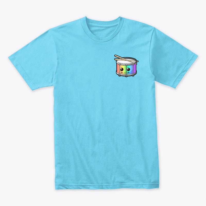 Rainbow drum emoji tee