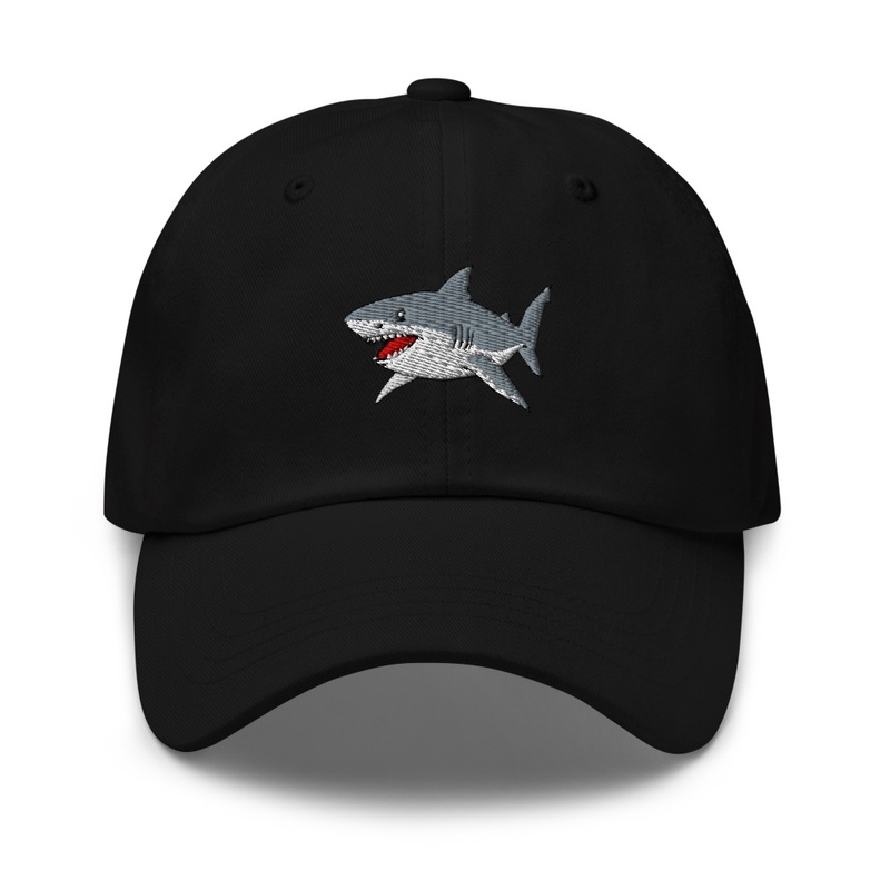 Embroidered Great White Shark Hat