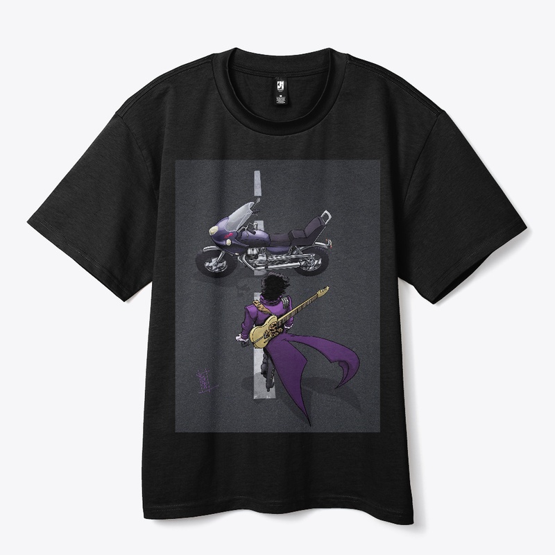 Purple Funk Guitar with Motorcycle
