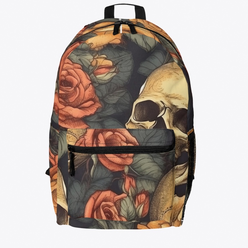 Skull and Roses All Over Print 