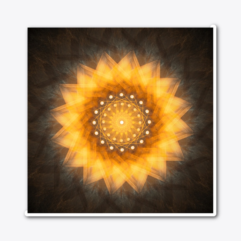 Geometric Sunflower Mandala Art