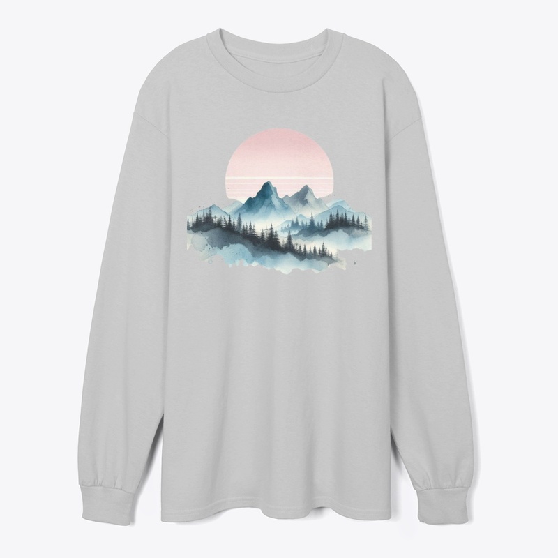 Sun and Mountains T-Shirt Design 