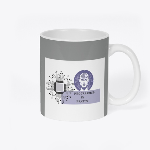 Programmed In Prayer Coffee Mug Medium Grey Maglietta Back