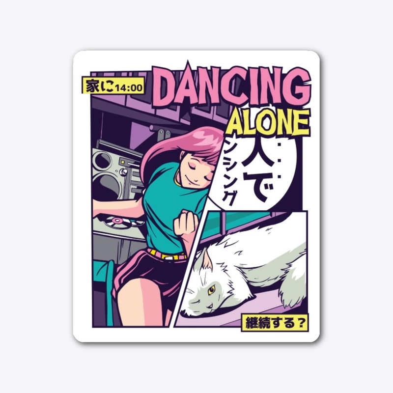Anime Vaporwave Dancing Girl