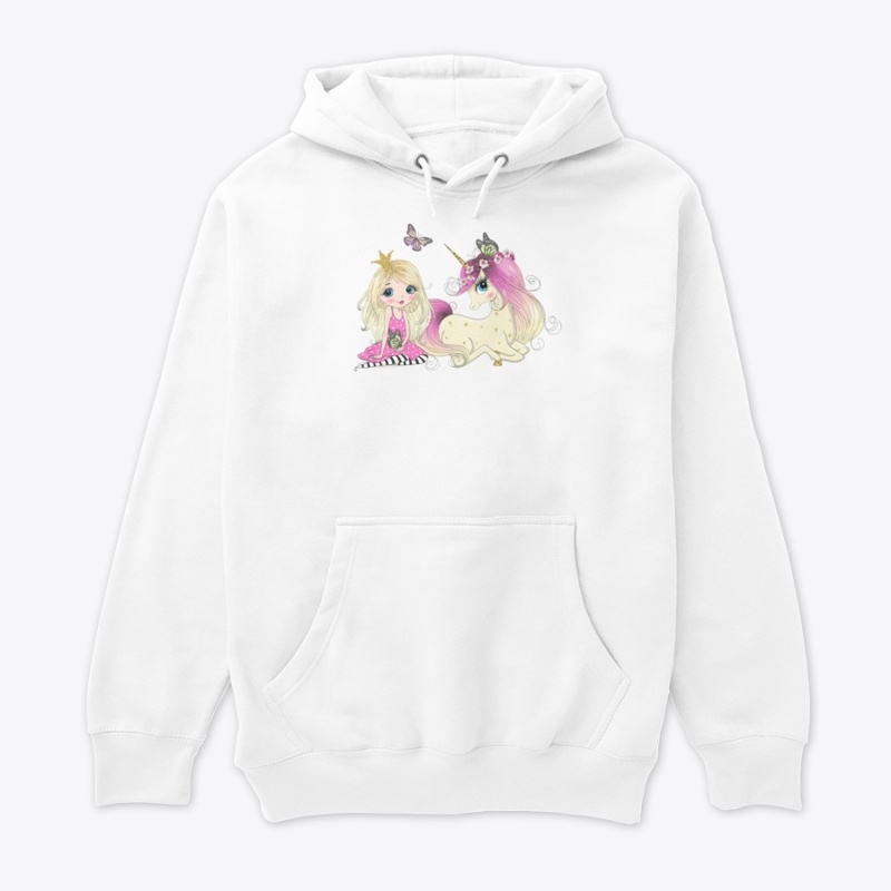 Cute Girl with Unicorn Tshirt