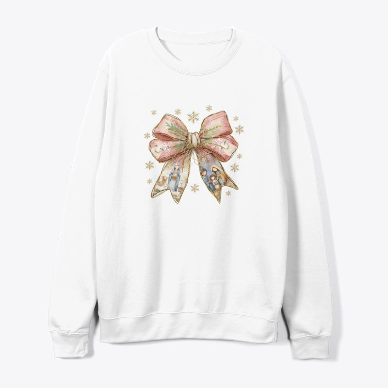 Jesus Christmas Coquette Bow