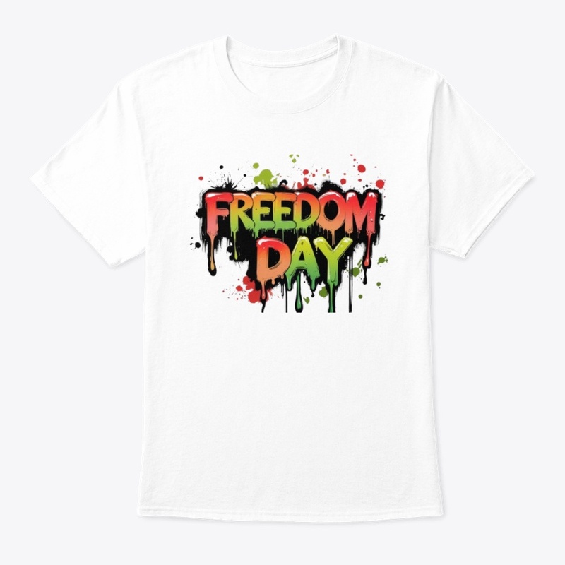 Freedom Day Drip Graffiti Design