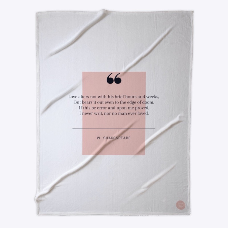 Shakespeare Poem Fleece Blanket
