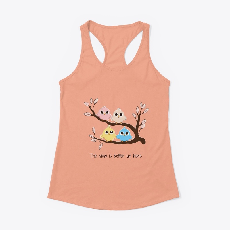 Cute Birds on Tree Branch