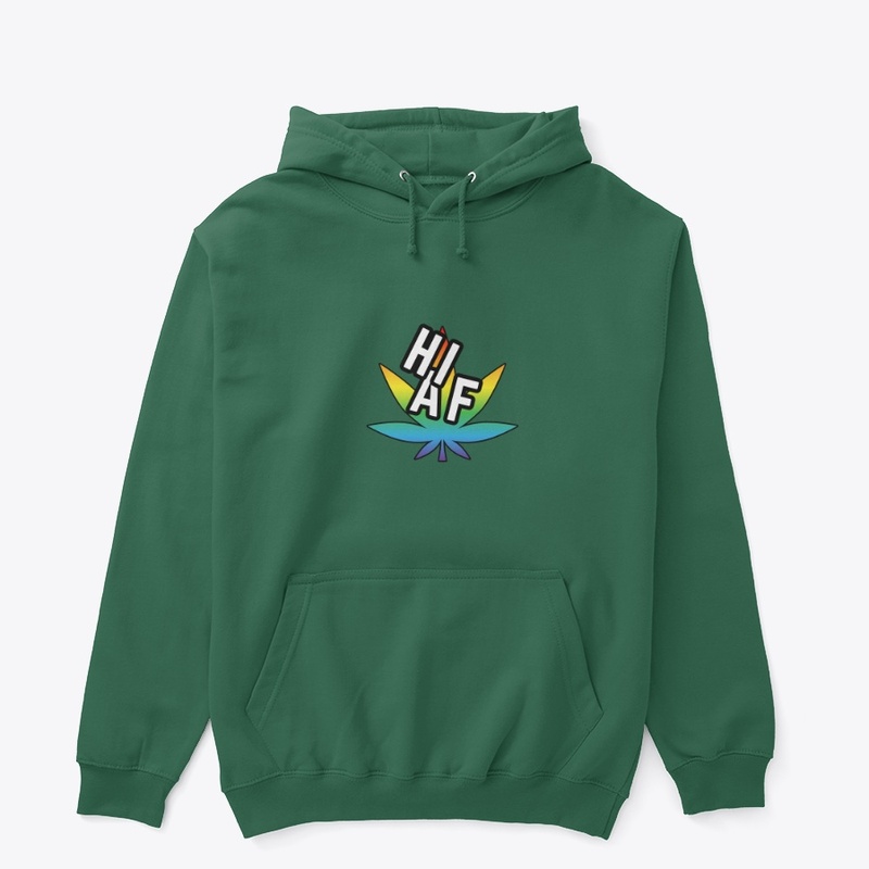 High As Fuck [] Neon Pot Leaf