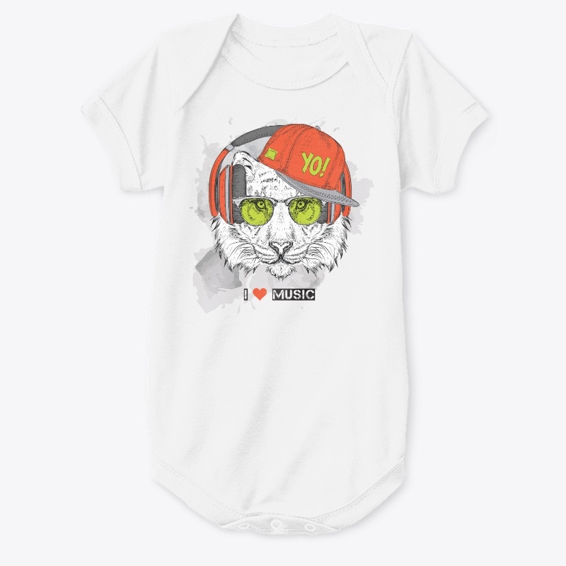 I love music funny animals design