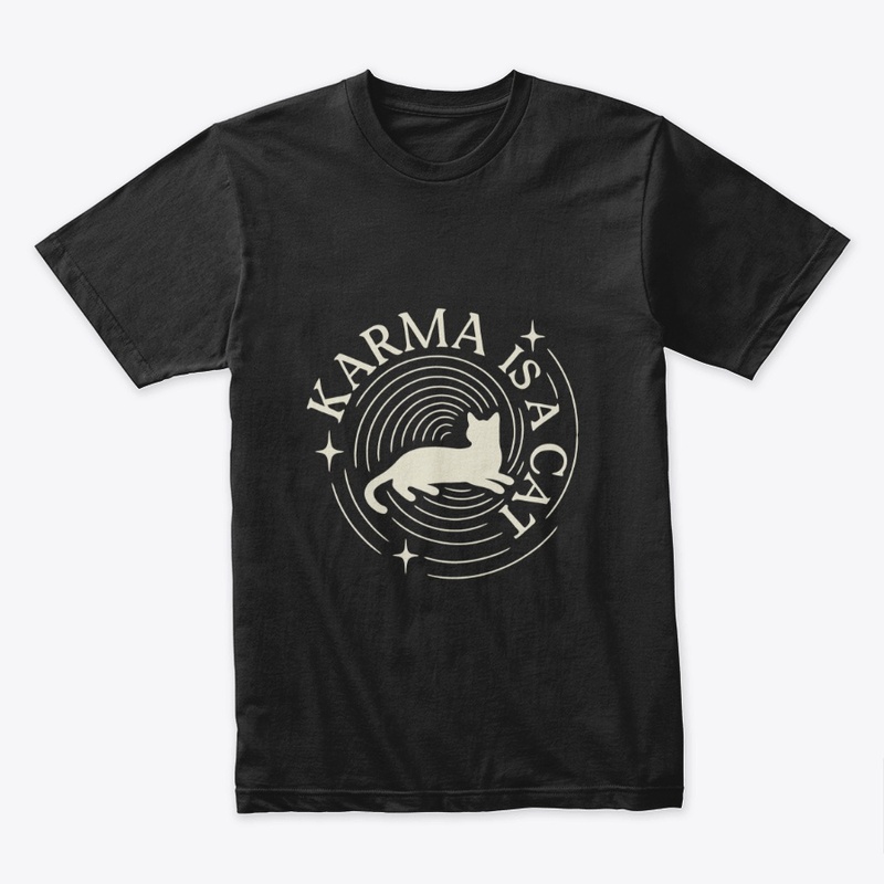 Karma Is a Cat Pastel Art Gift  