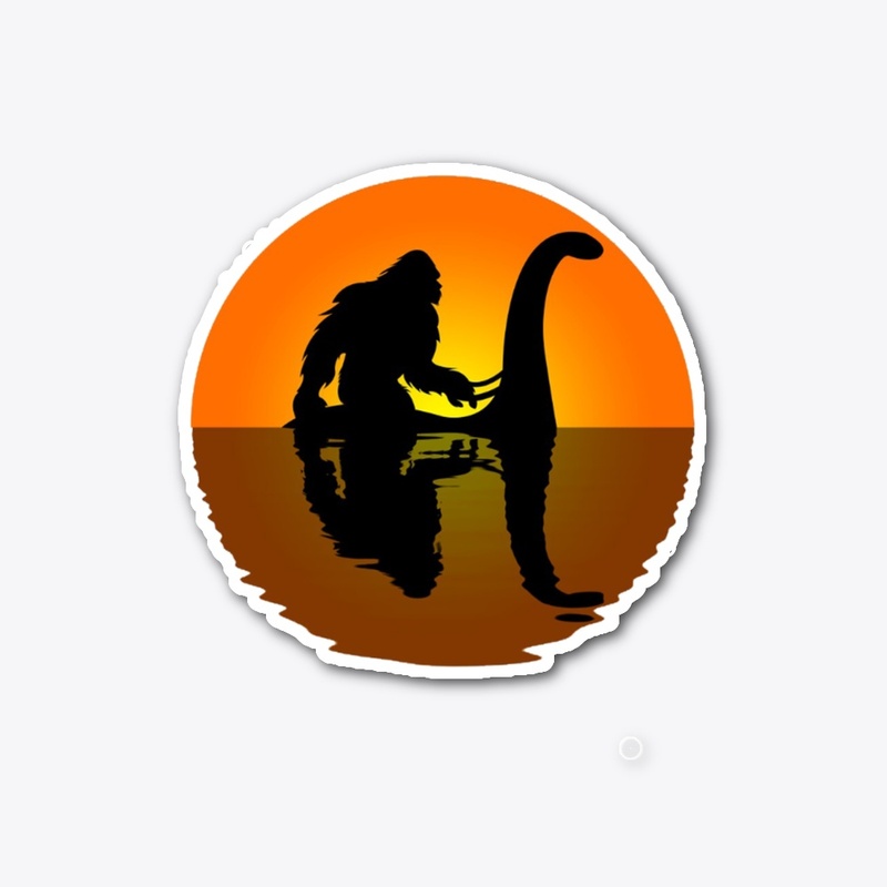 Bigfoot Riding on Nessie Lochness