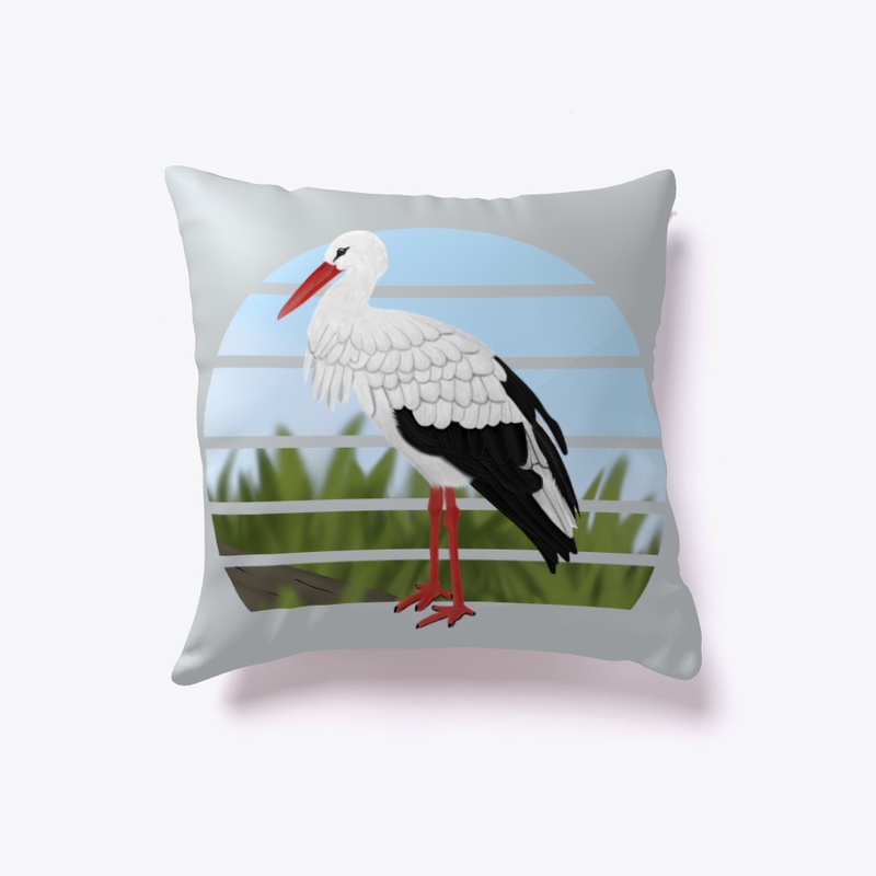 jz.birds Stork Bird Animal Art