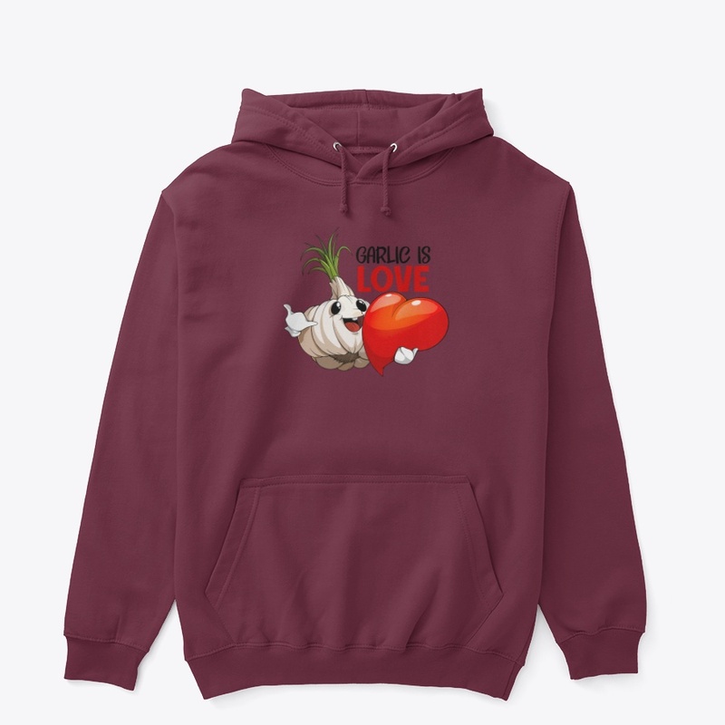 Mens Garlic Is Love (Black Lettering)