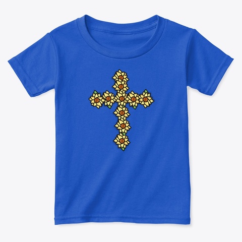 Blooming By Faith  Royal  T-Shirt Front