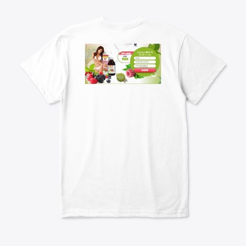 Multi Slim White T-Shirt Back