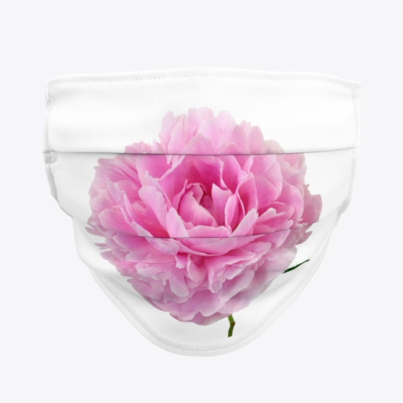 Pink Peony Flower Face Mask