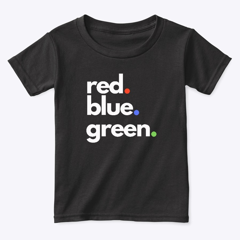 red blue green
