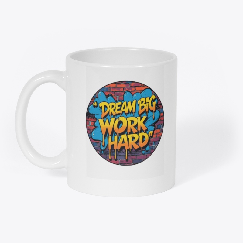 "DREAMBIG WORK HARD Typography T-Shirt