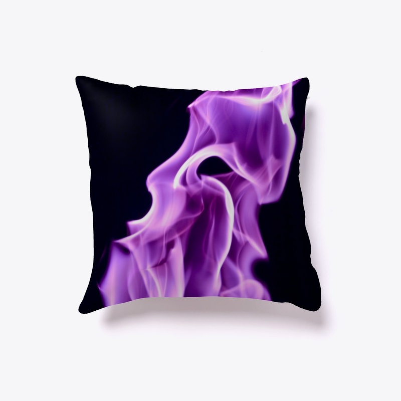 Purple Flame on Black Background
