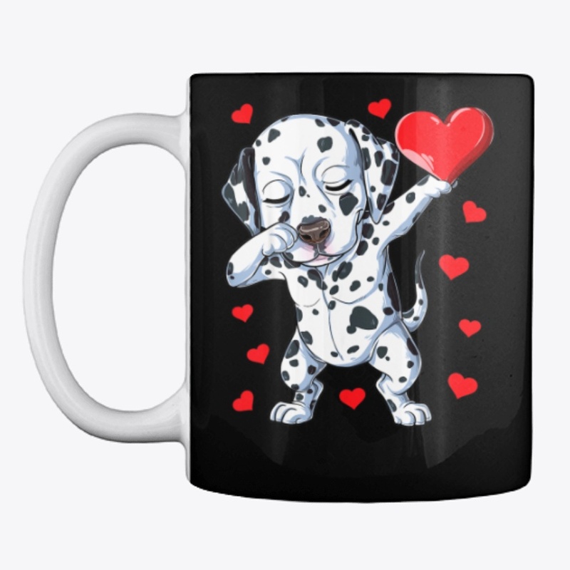 Dabbing Dalmatian Valentines Day Shirt