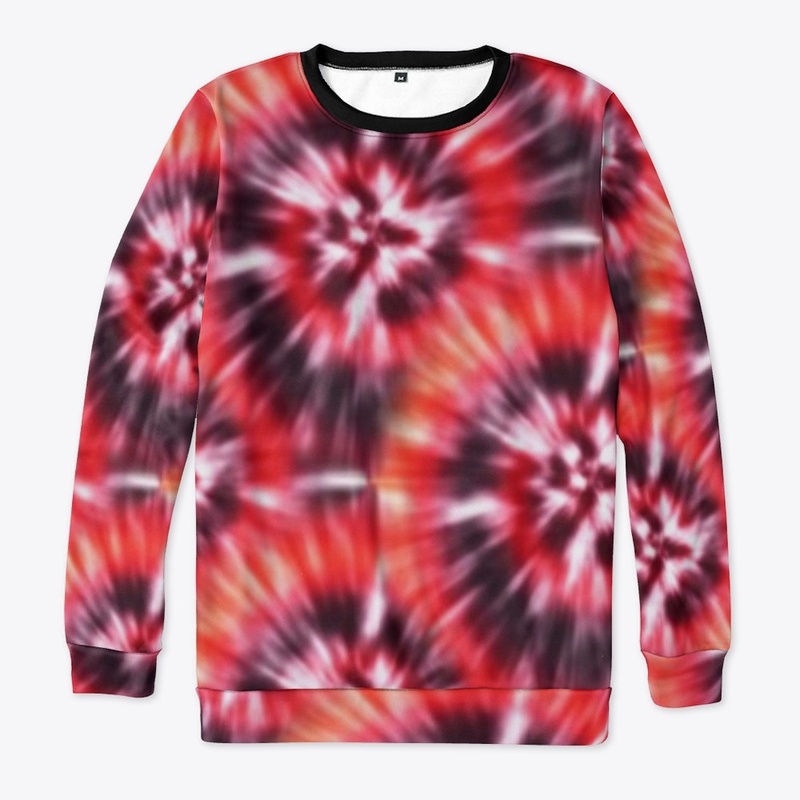 Red and Black Swirl Tie Dye Loungewear