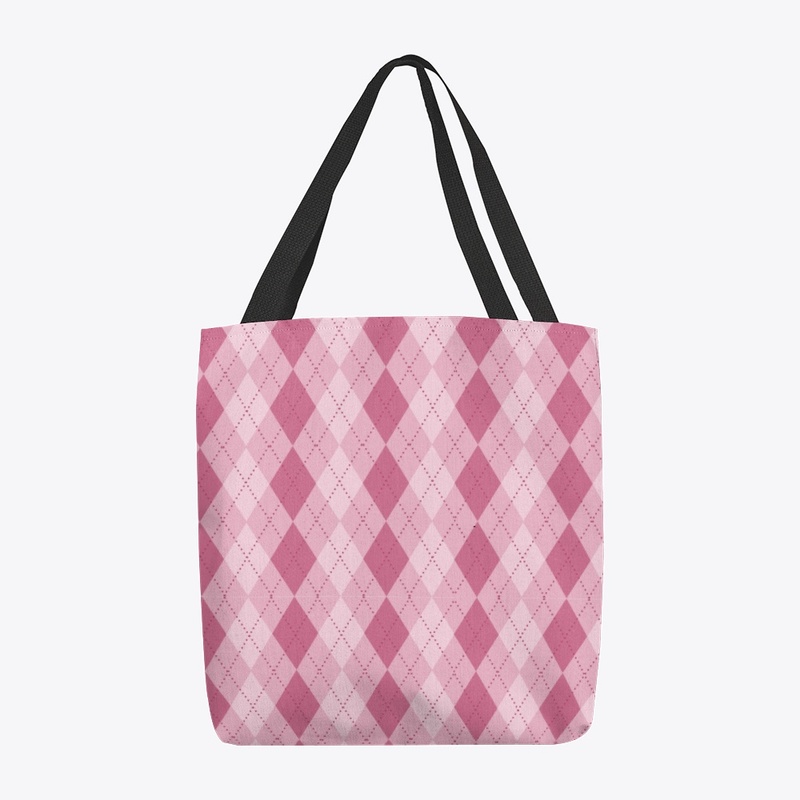 Pink diamond tote bag