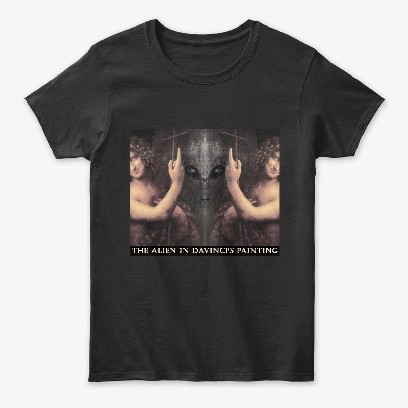 The Alien In Davinci's Painting  T-shirt