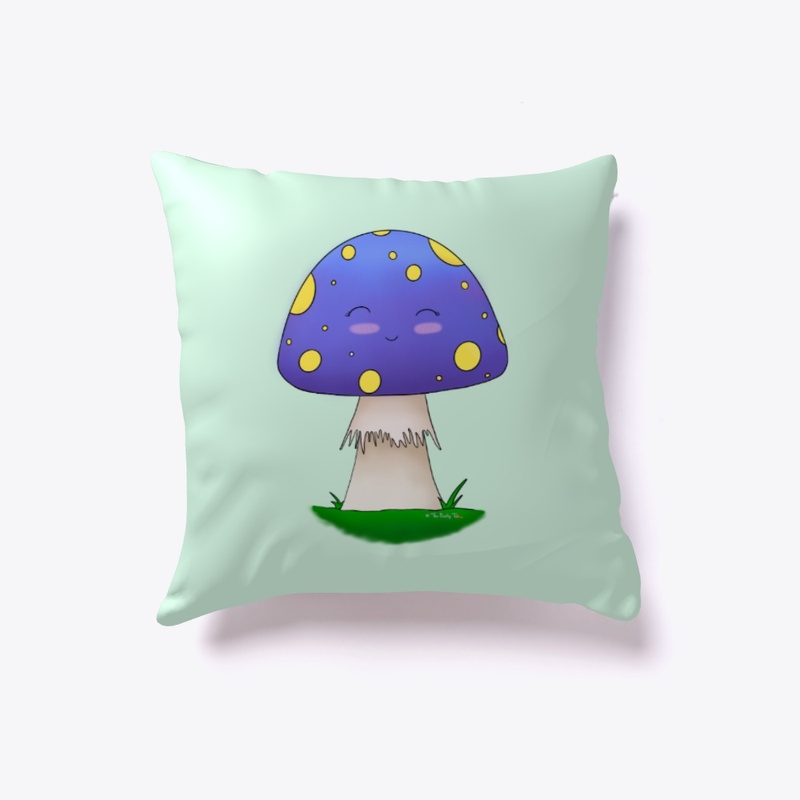 Happy Blue Mushroom