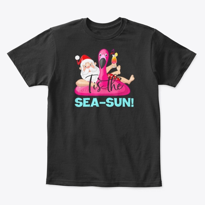 Santa Claus Flamingo Float Tis The Sea S