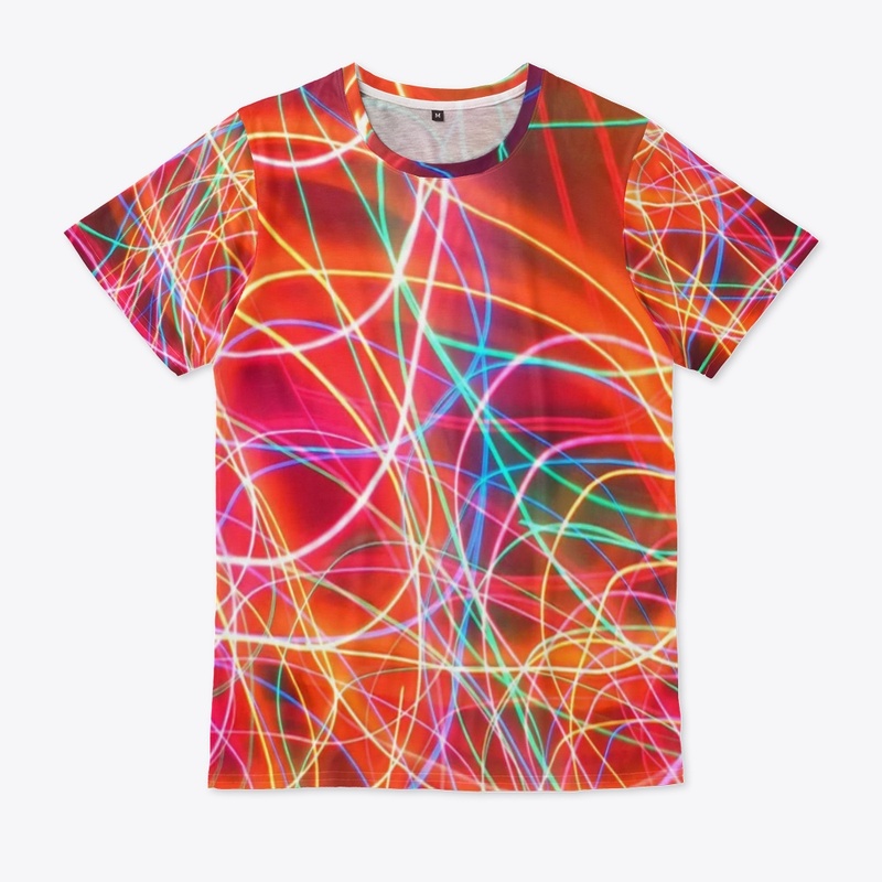Neon lines colourful Tshirt 