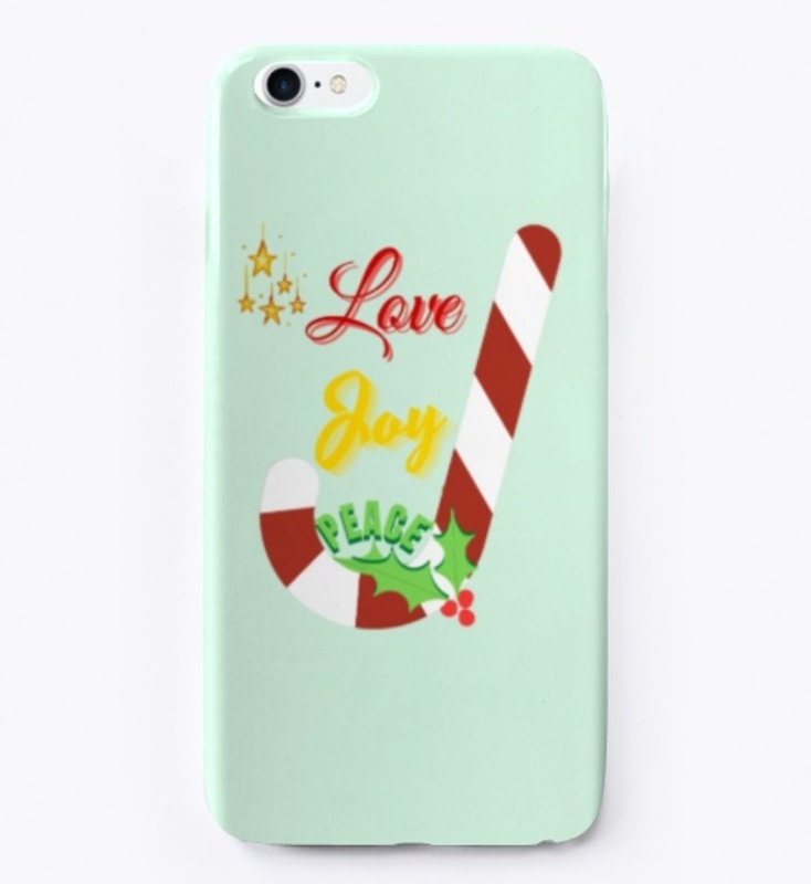 LOVE JOY PEACE CANDYCANE STAR PHONE CASE