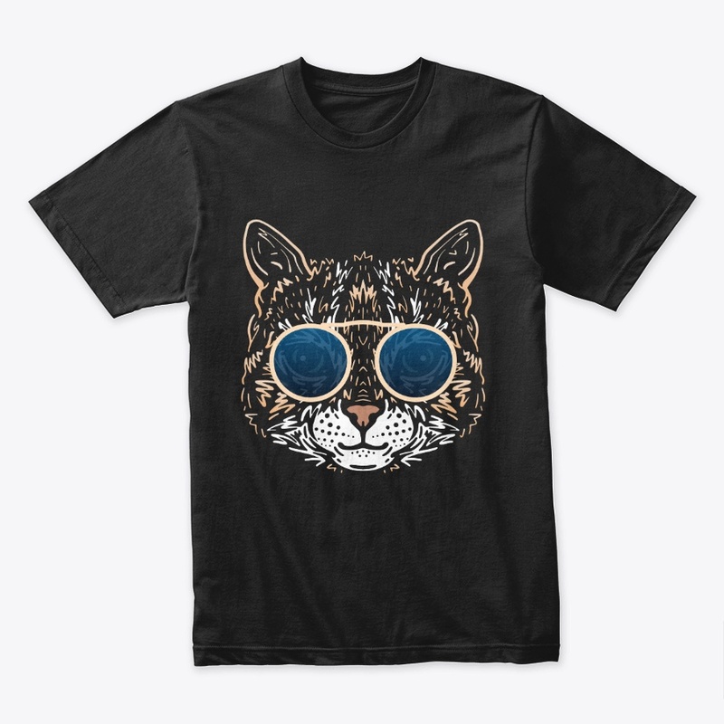 Cute Cat in Sunglasses (Colored+sg08)