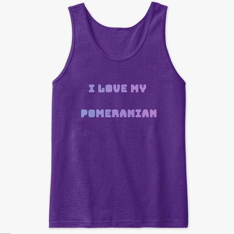 I Love My Pomeranian Purple Design
