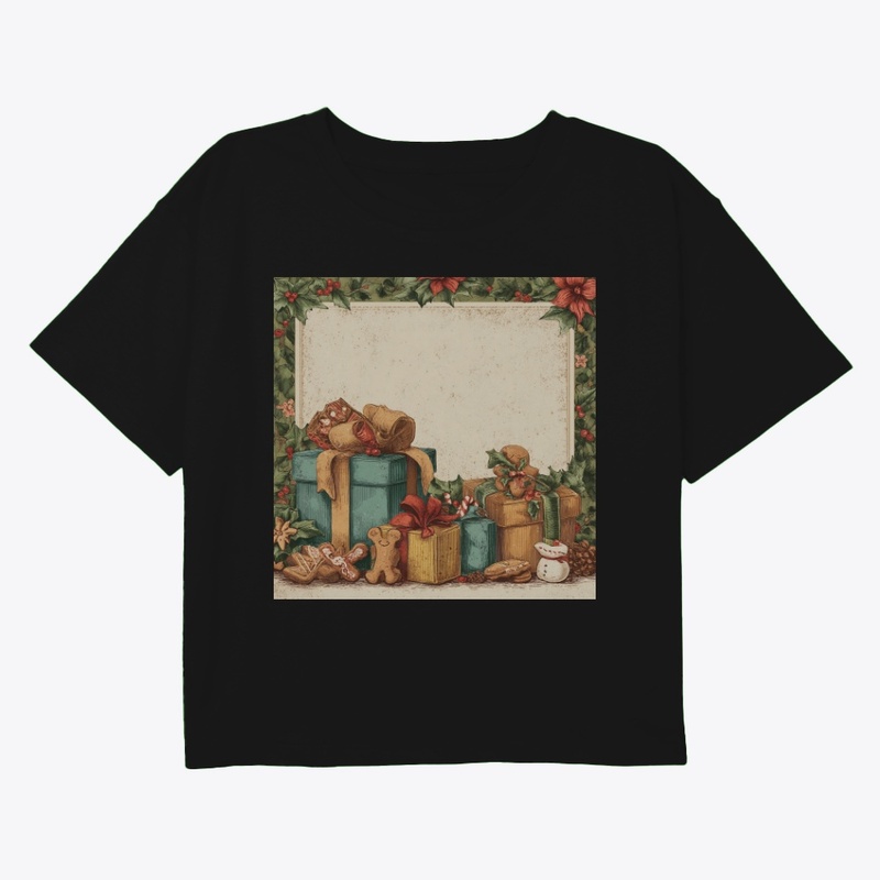 Rustic Christmas Gifts Holly Border