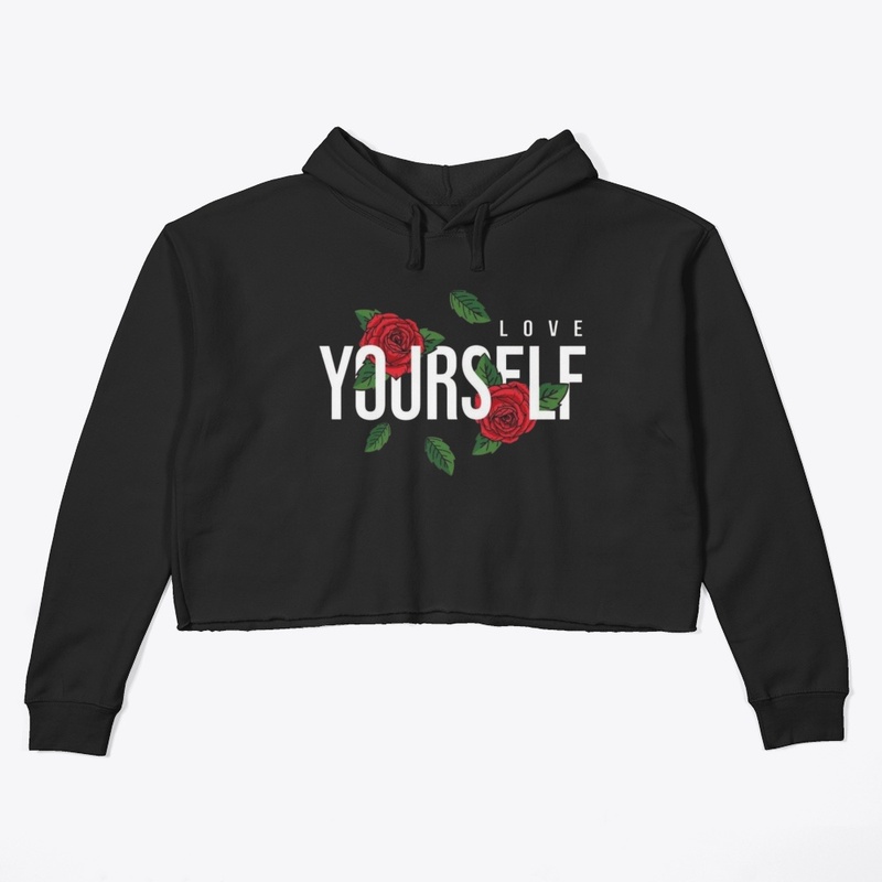 Love Yourself-Crop hoodie