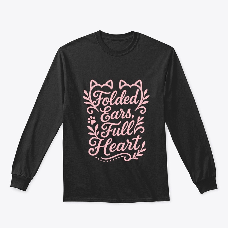 Folded Ears, Full Heart Scottish Cat Tee