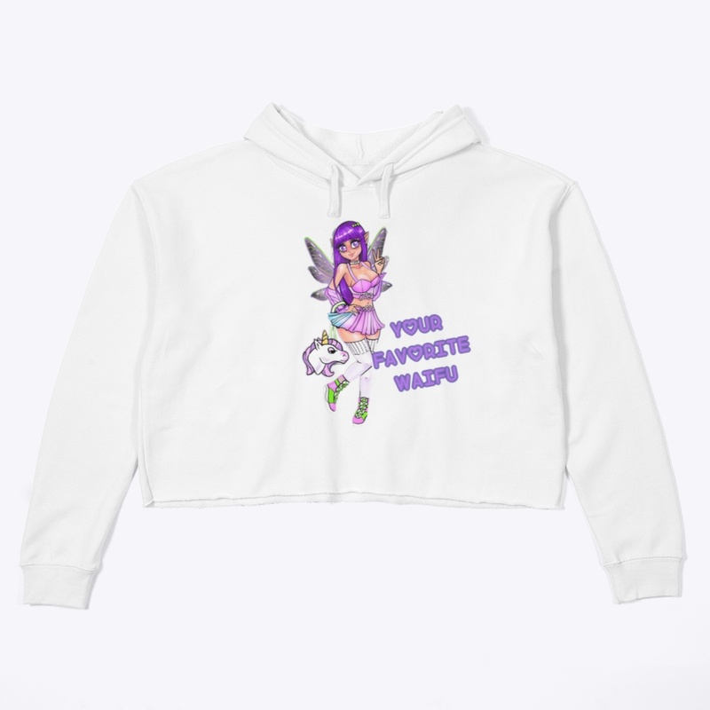 YOUR FAVORITE WAIFU CROPPED HOODIE