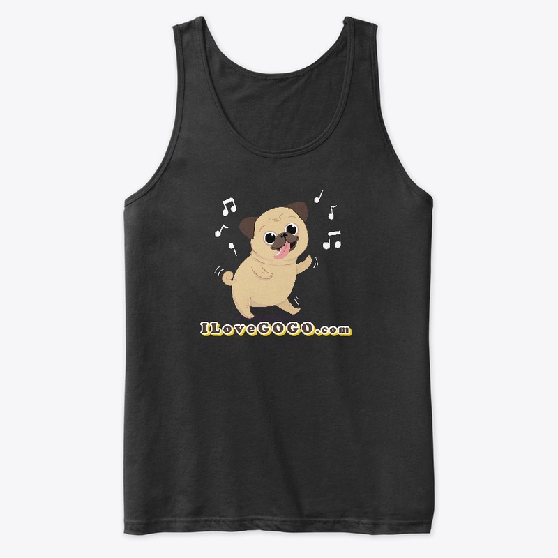 Dancing pug I Love GOGO