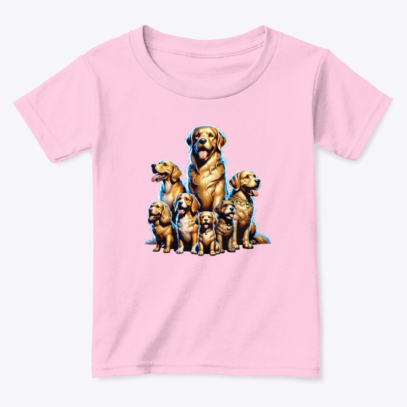 Golden Retriever Neon Pack Dog Lover Tee