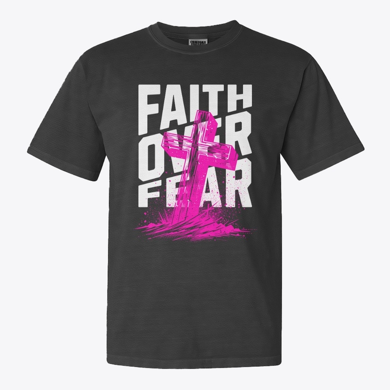 Faith Over Fear Courage Typography Merch