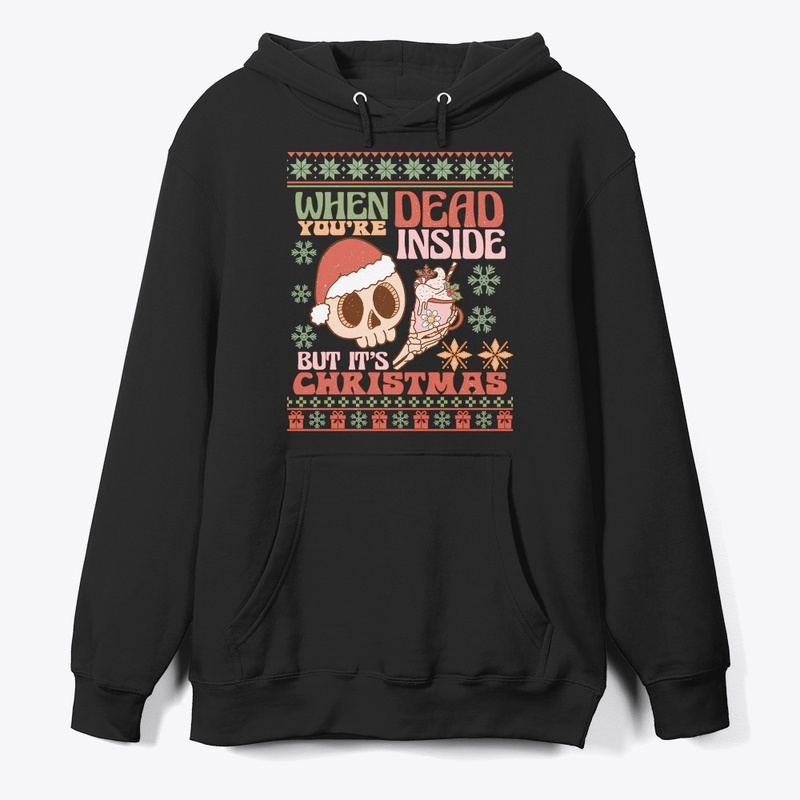 skeleton jolly af ugly christmas sweater