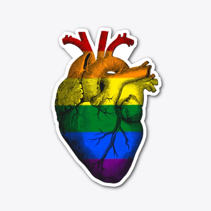 Gay Pride Anatomical Heart