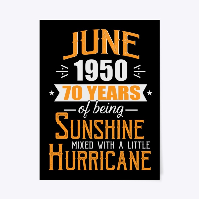 June 1950, 70 Years Anniversary Gift