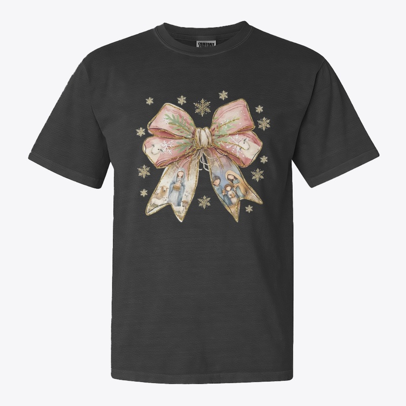 Jesus Christmas Coquette Bow