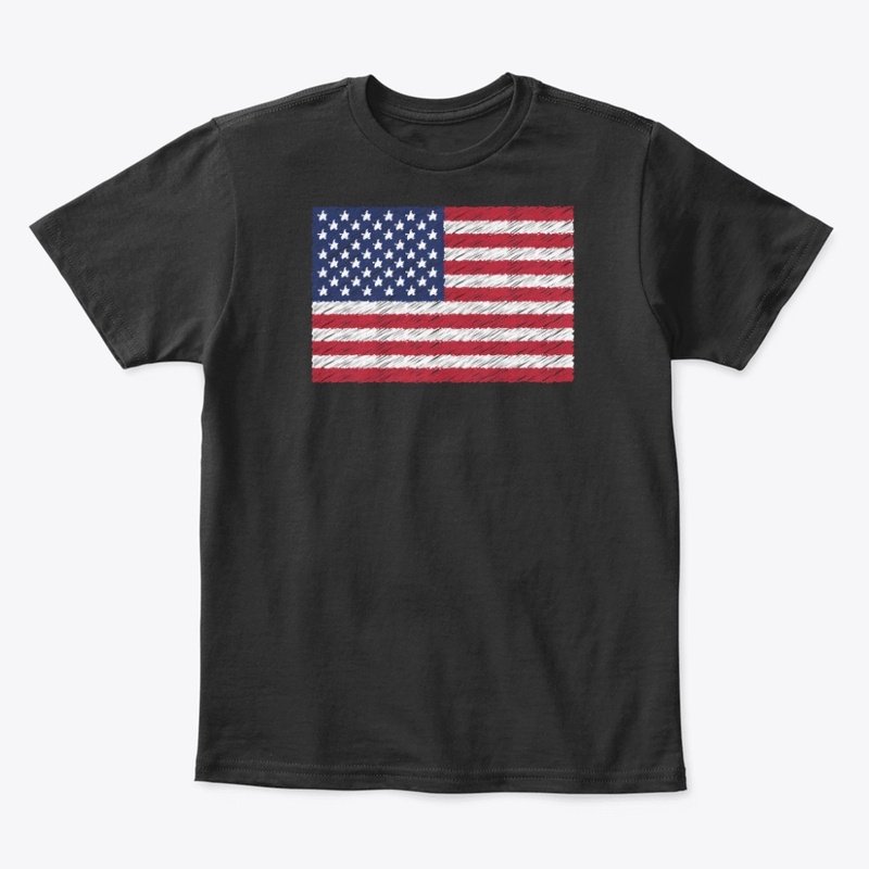 USA Flag 4th July Red White Blue Stars S