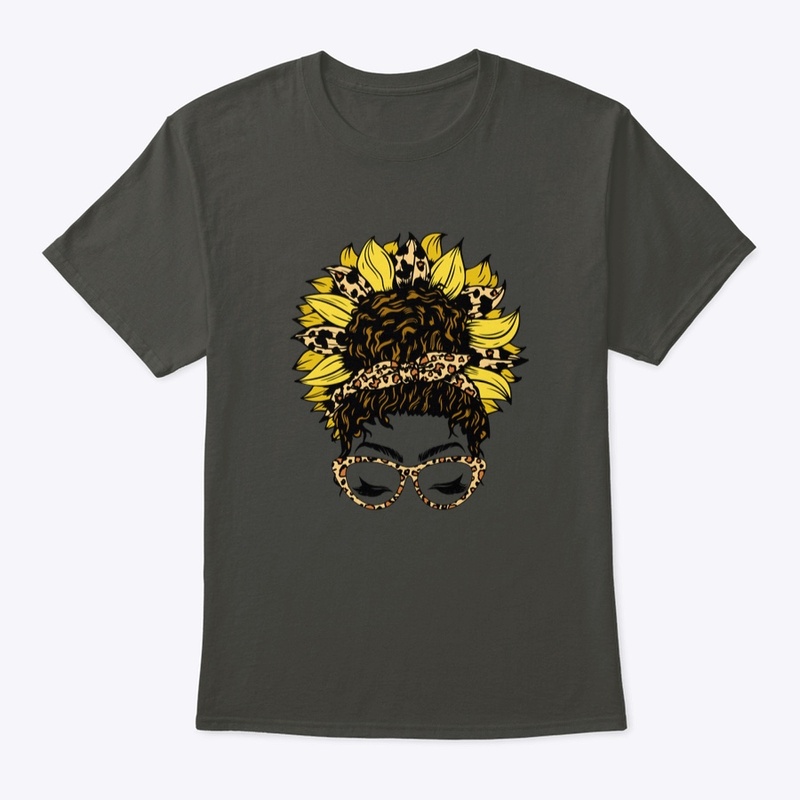 Mom bun sunflower curly hair