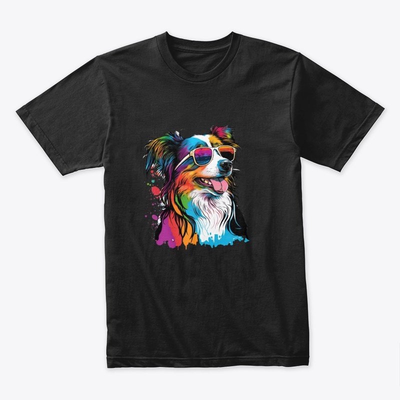 Happy dog wearing sunglasses 4