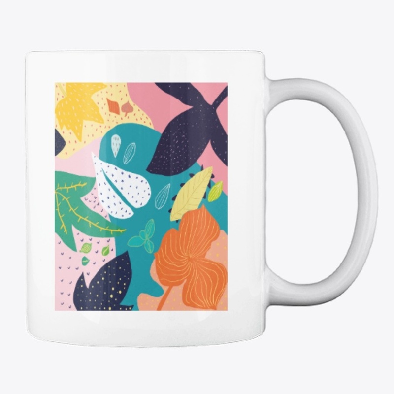 Abstract plant mug home decor ideas